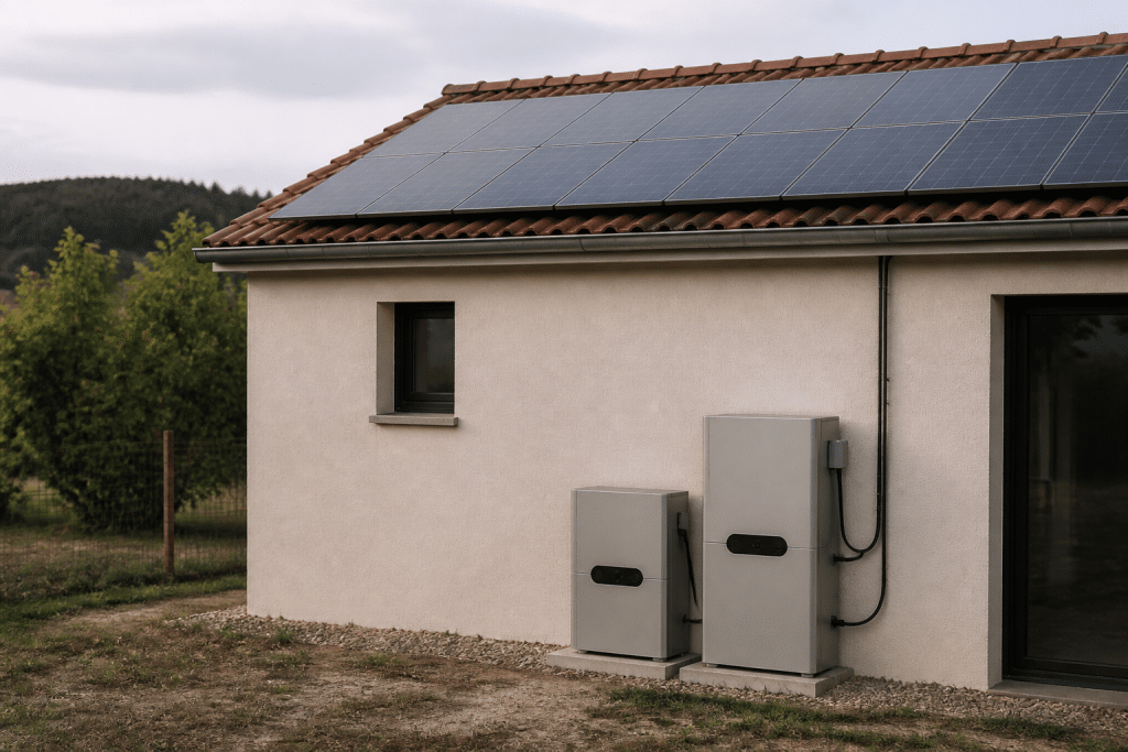 Batterie de stockage connectee a panneau solaire 6000W