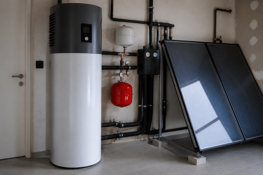 Devis chauffe-eau thermodynamique et panneaux solaires thermiques affichés
