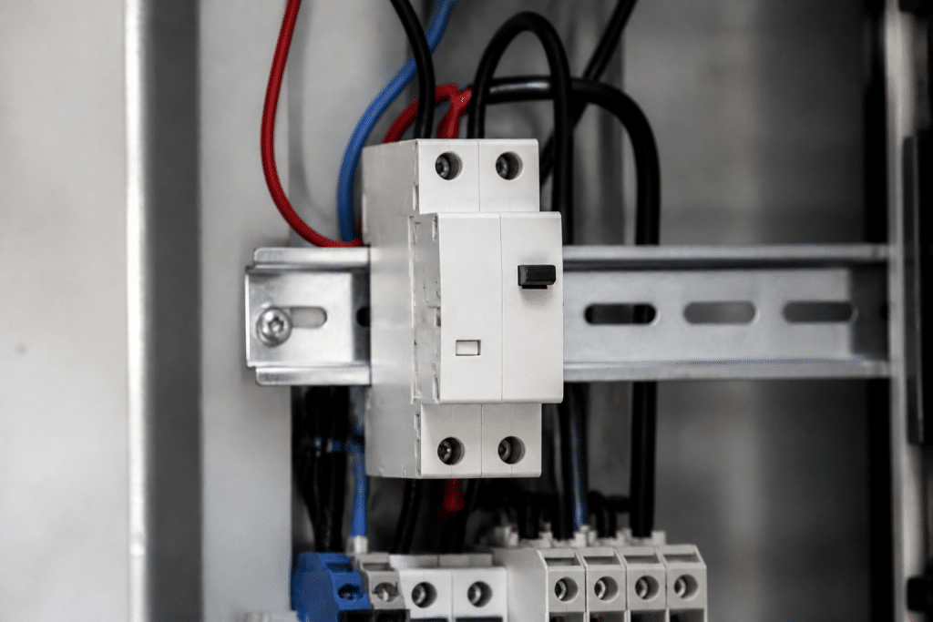 Contacteur modulaire fixe sur rail DIN gris
